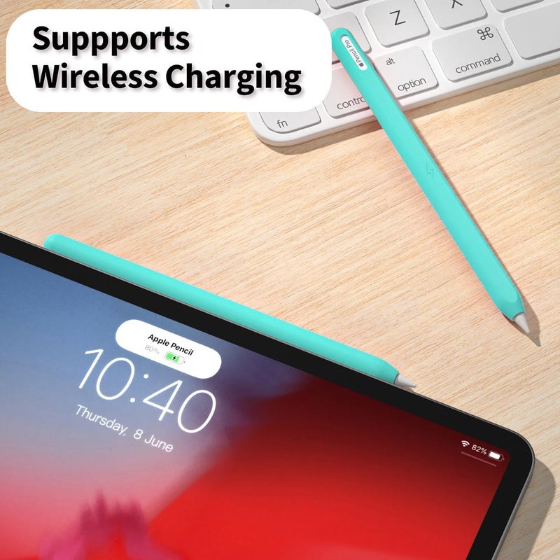 AKSHFETH Ultra Thin Protective Pencil Cover for Apple Pencil Pro &Apple Pencil 2nd Gen Silicone Case Sleeve Compatible with Apple Pencil Pro (Mint) - Image 4